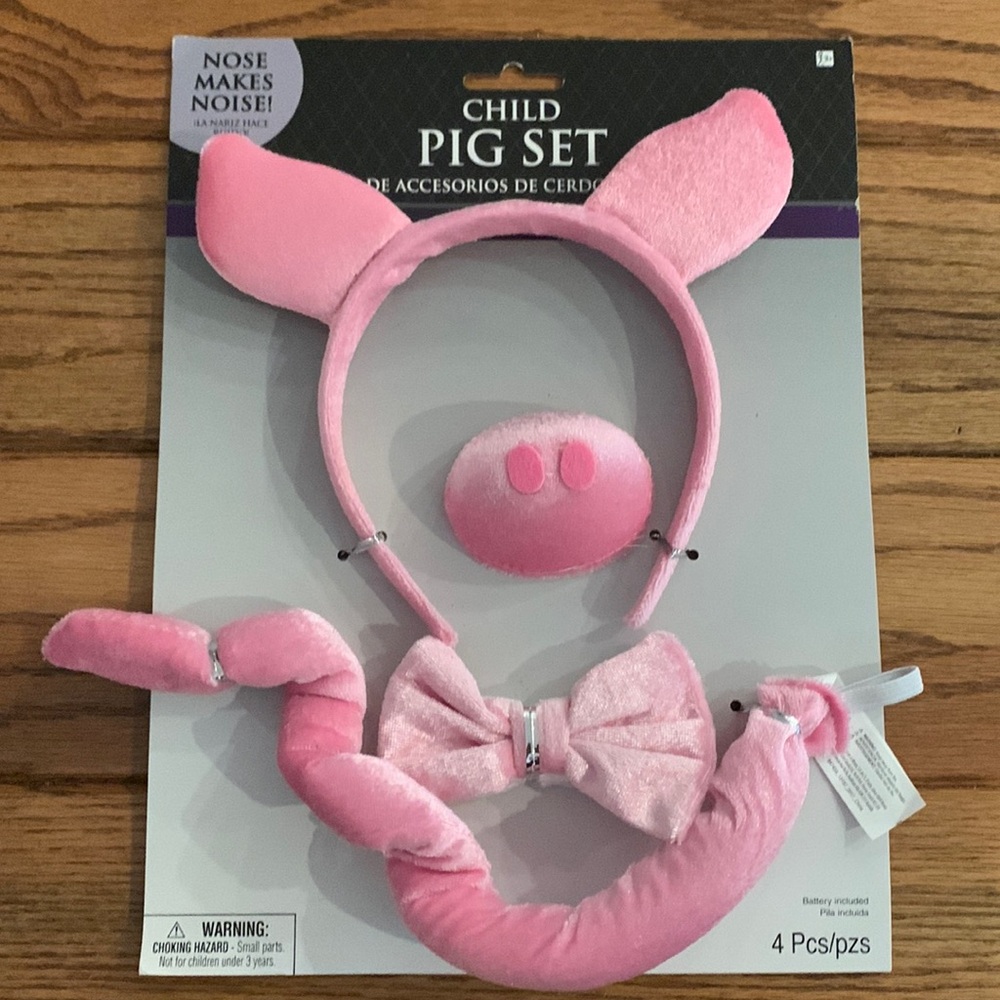 Pig costume 4pc accessory set